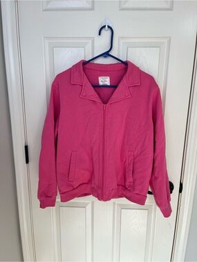Blair Hot Pink Zip-Up Bomber Jacket